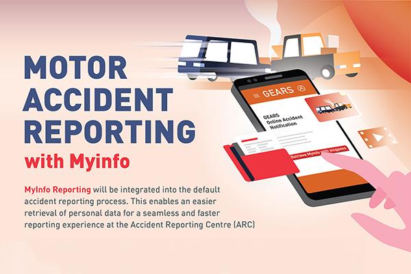 You can now use Myinfo to fill in accident reports online