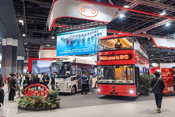 BYD shows off first double-decker electric bus in Singapore